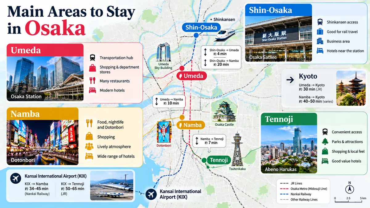 Compare First Guide Where to Stay in Osaka: Best Areas for First-Time Visitors — A Local’s ...