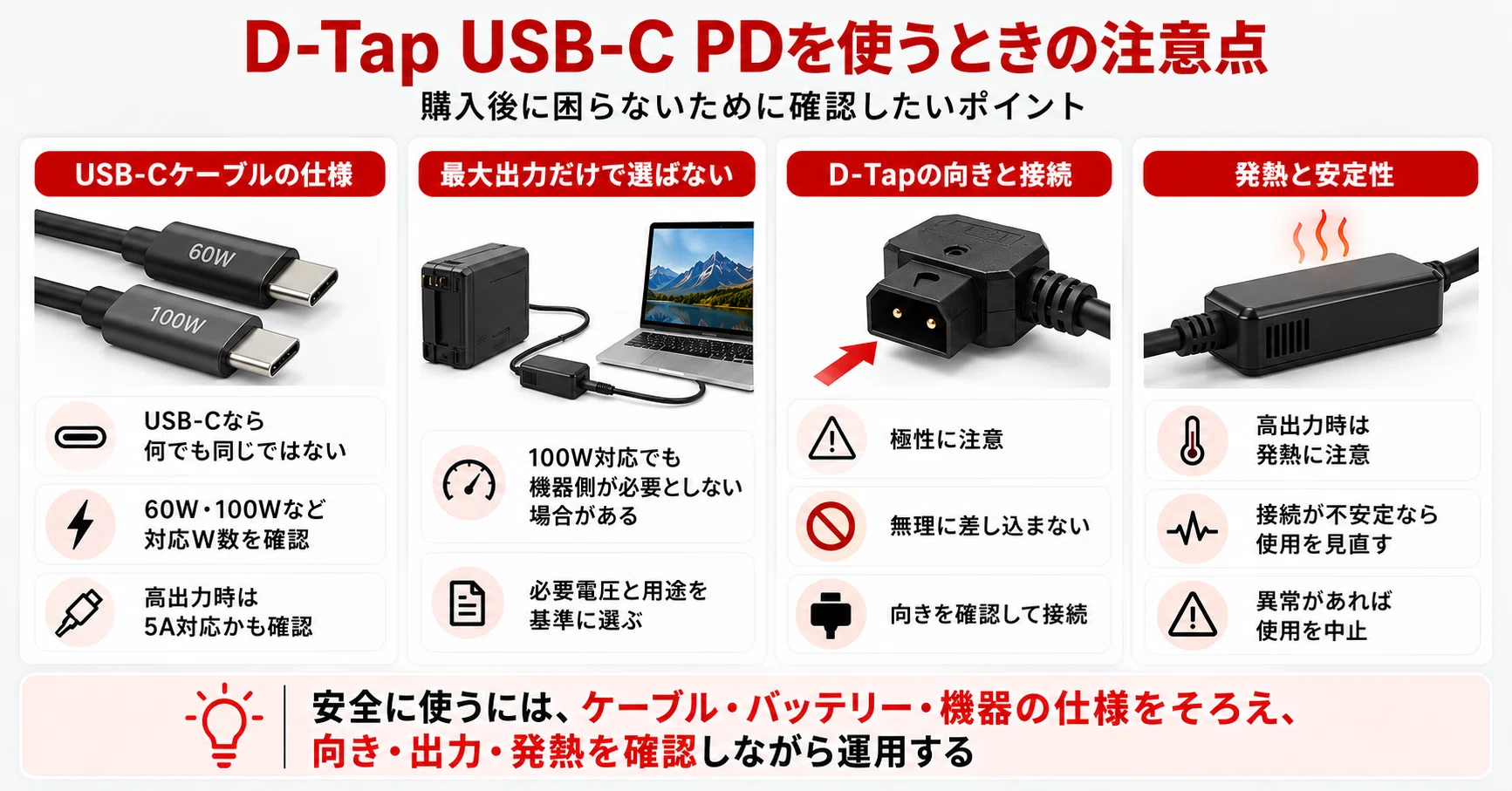 D-Tap USB-C PDケーブルおすすめ｜VマウントからUSB-C給電・充電する