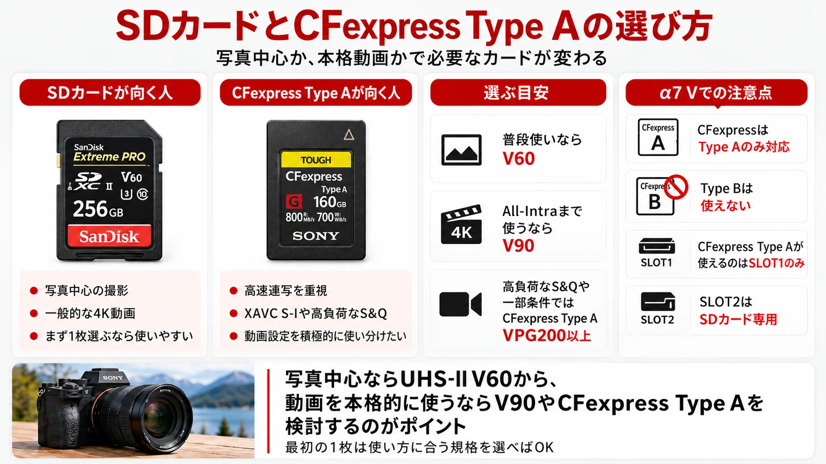 SONY α7 Vのアクセサリーおすすめ|一緒に買うべきもの・SDカード