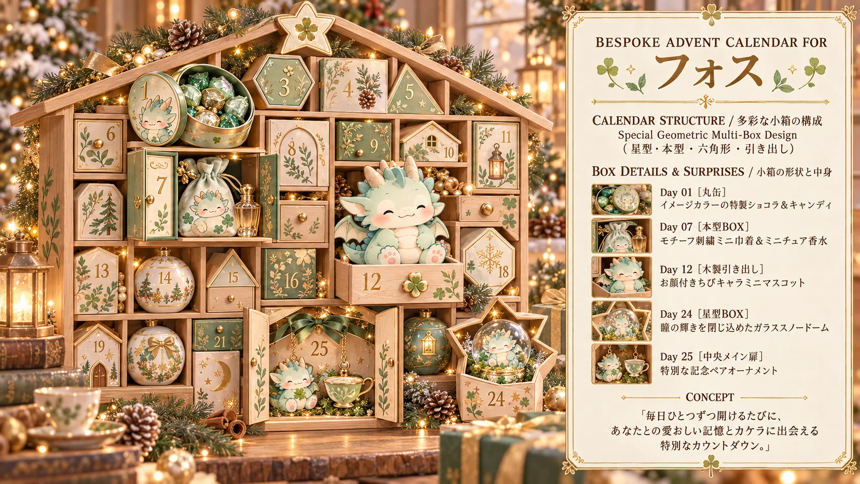 お遊びプロンプト】一足早いうちのコ、クリスマスアドベントカレンダー