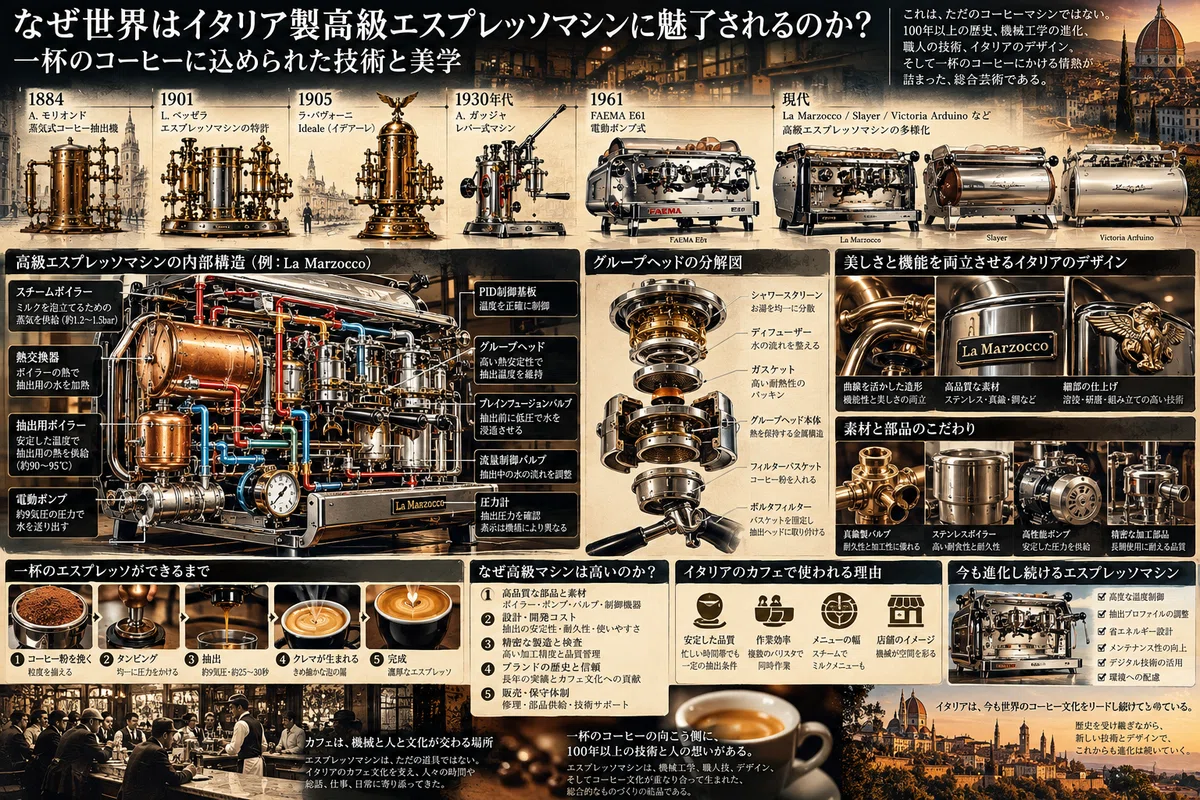 World Cafe Introduction Why is the world fascinated by high-end Italian espresso machines? The ...