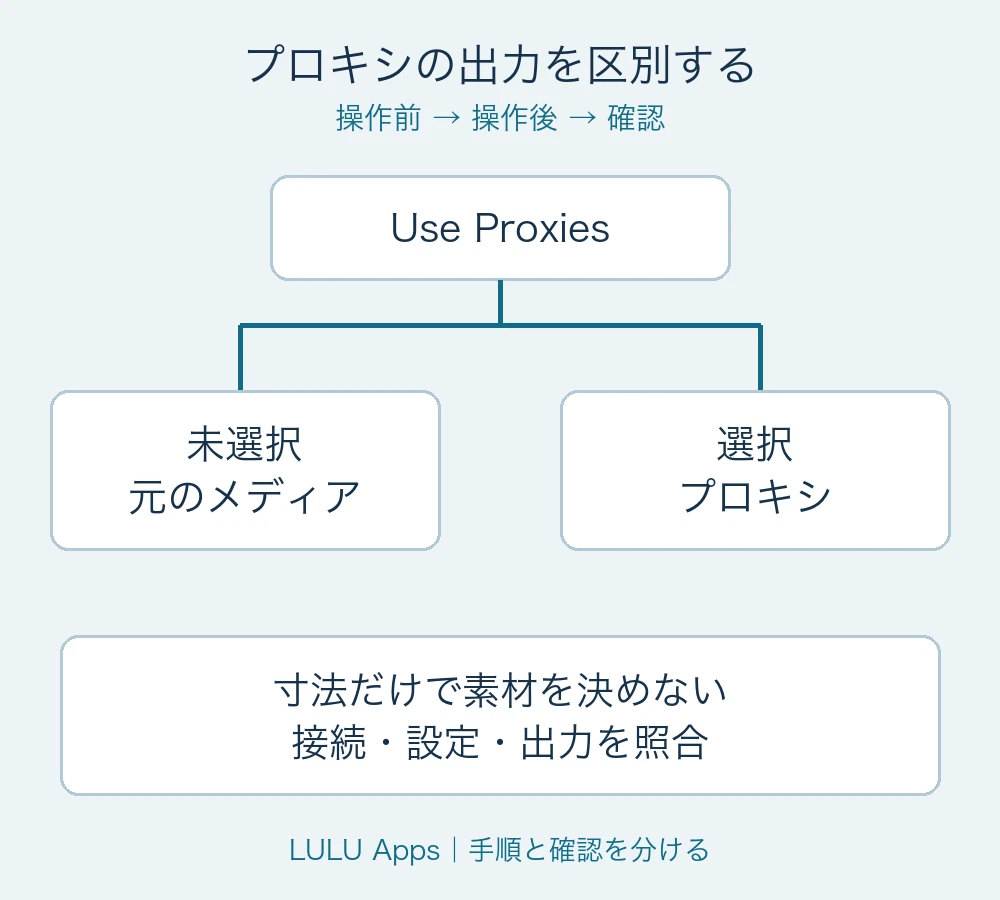 Notes Review Format Are Premiere proxies also used for export? | Checking 'Use Proxies ...
