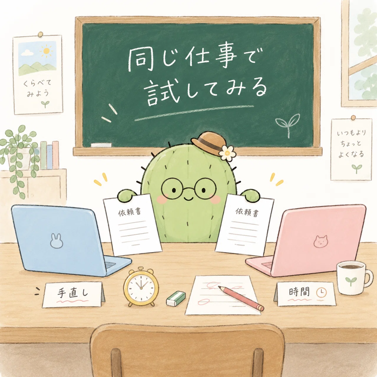 同じ依頼を2つのAIで試し、完成までの手間を見比べる
