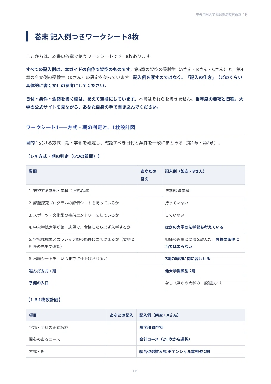 [Chuo Gakuin University] Comprehensive Selection Preparation Guide, 128 ...