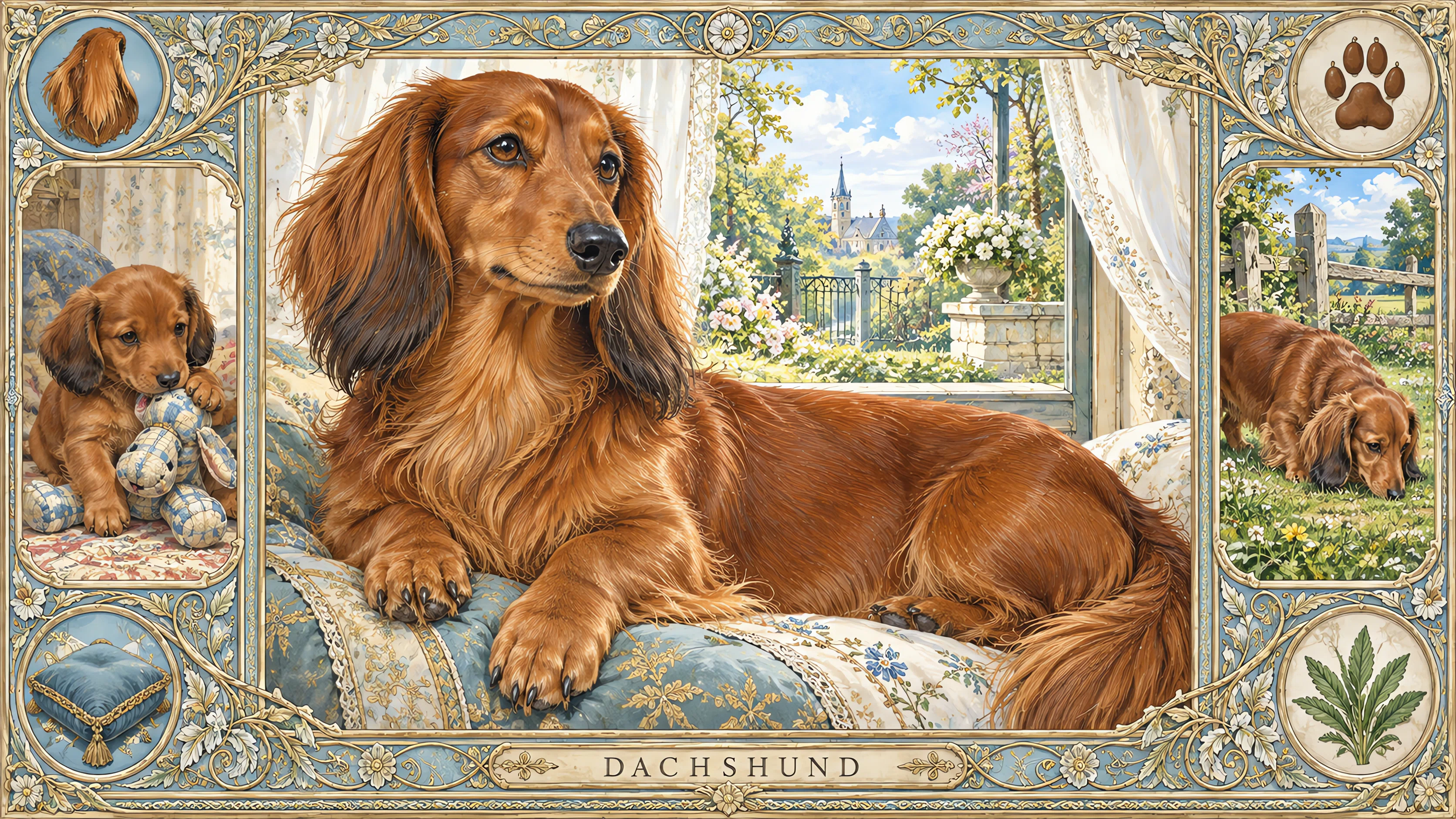 描くイヌ1】 柴犬・トイプードル・ダックスフンド・チワワ