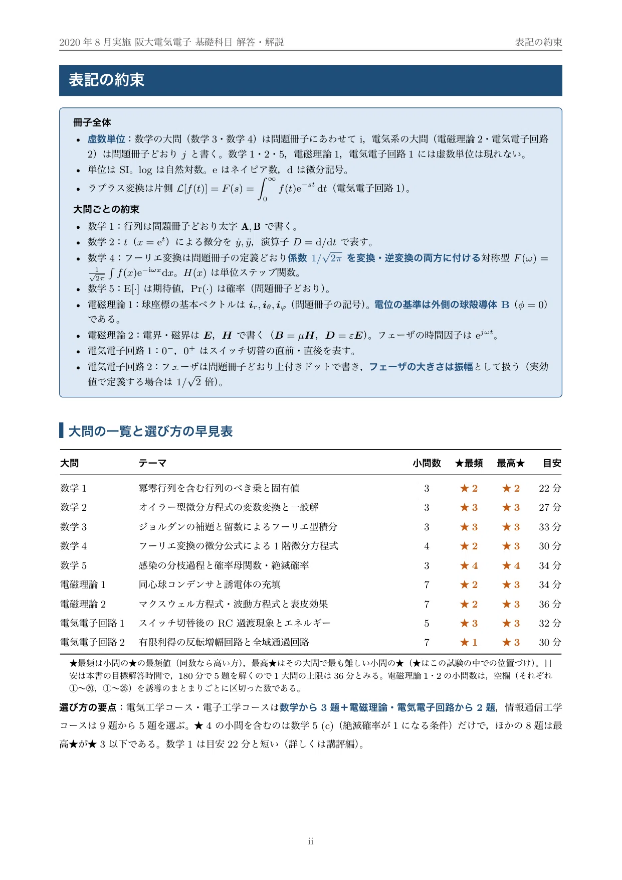 院試過去問】2020年度実施 大阪大学 電気電子情報通信工学専攻 解答