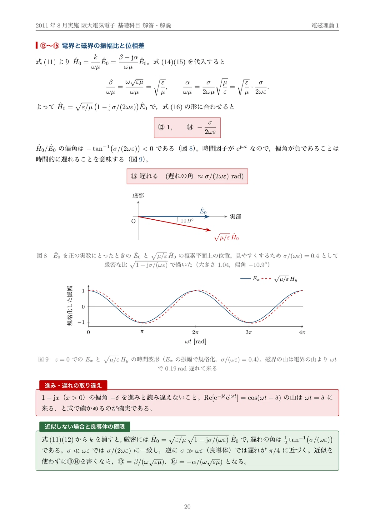 院試過去問】2011年度実施 大阪大学 電気電子情報通信工学専攻 解答