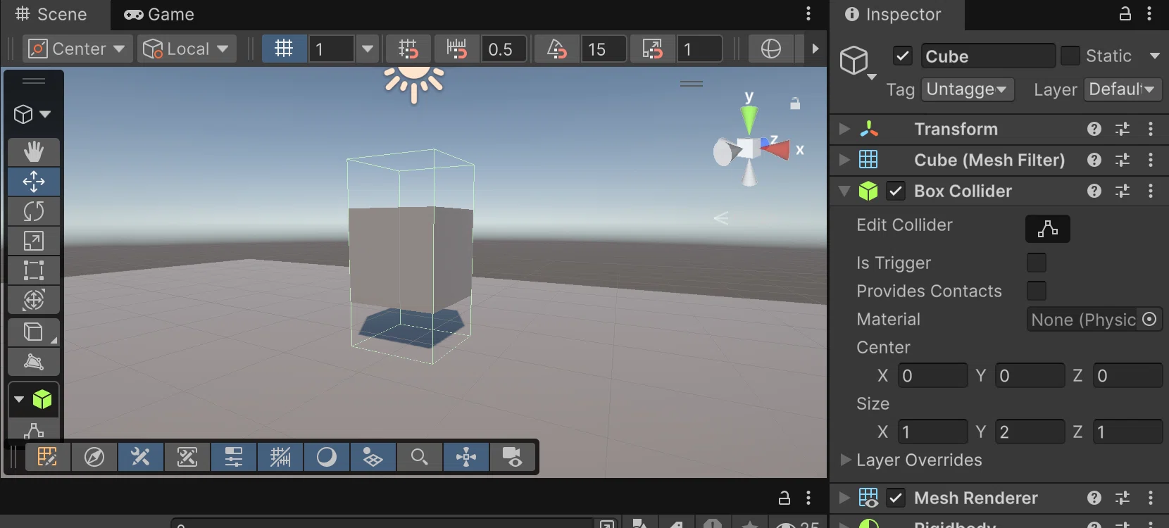 【Unity基礎 第20回】ぶつける（Collider）：当たり判定を見えるようにして、20枚のドミノ倒しを作る（所要12分）｜toriboy