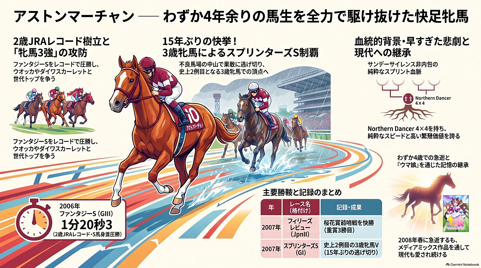 アストンマーチャン -わずか4年余りの馬生を全力で駆け抜けた快足牝馬