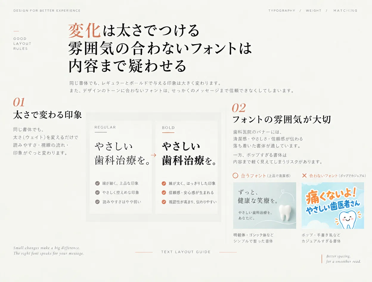 Two fonts are enough｜しま｜フリーランスデザイナー