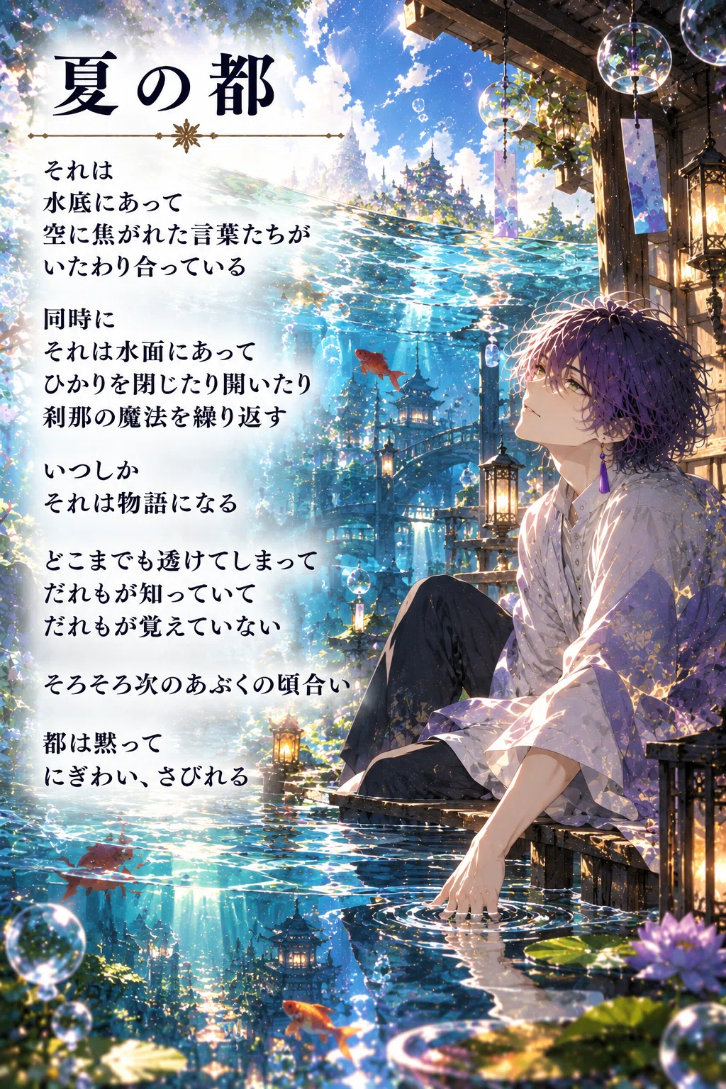 詩画集141 夏の都｜水守わをん