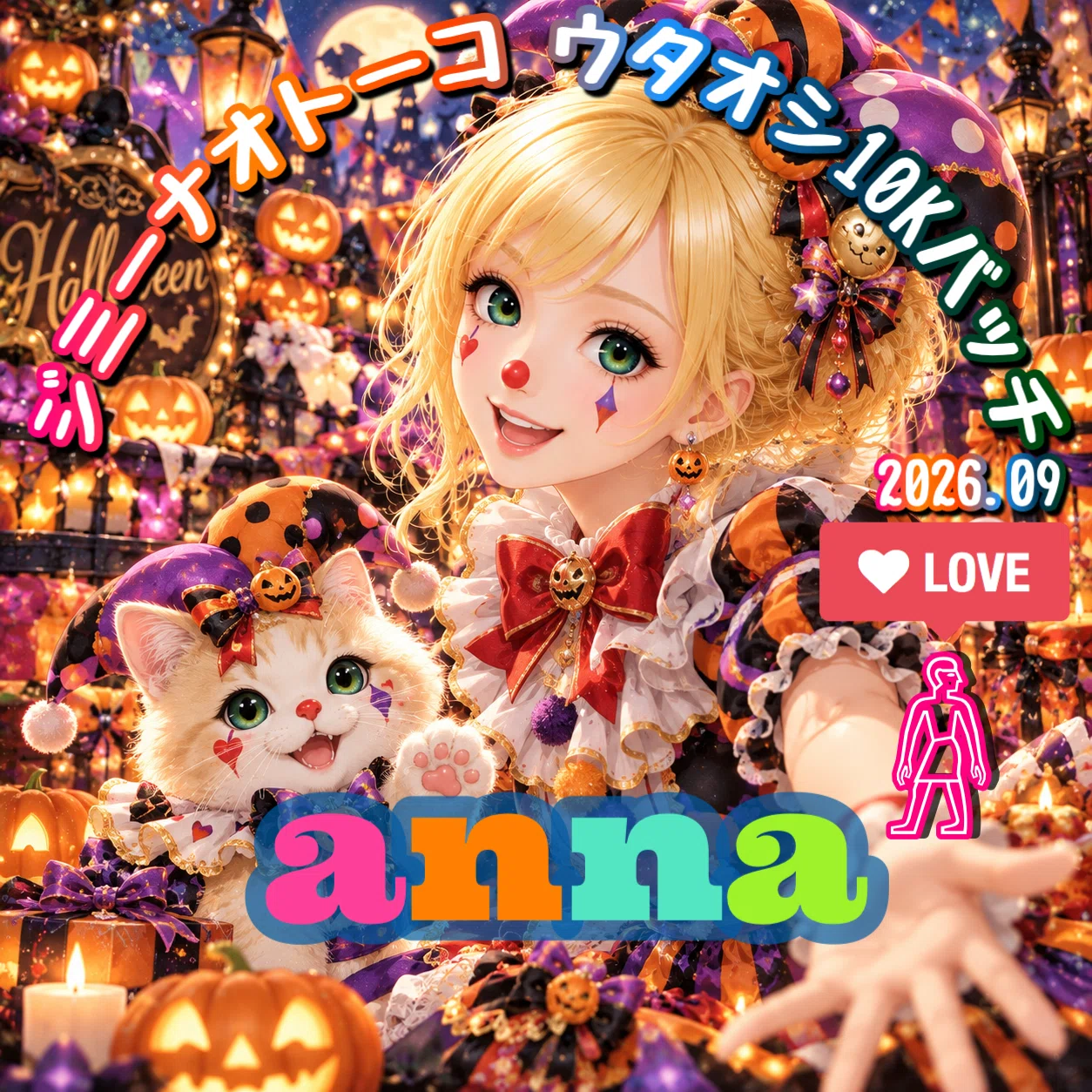 アイコン】2026.09_歌推し10K特典_ハロウィンで可愛いピエロ姿｜ジミー