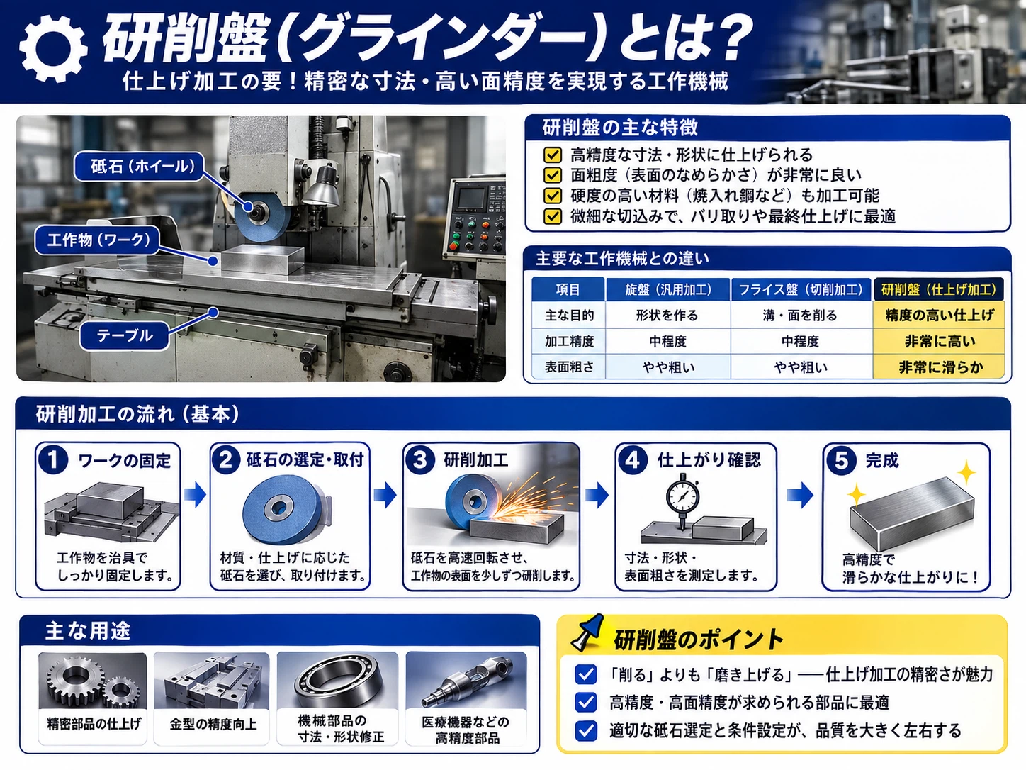 Different Machining Methods What is a Grinding Machine? A Basic Guide to Mechanisms, Types, and ...