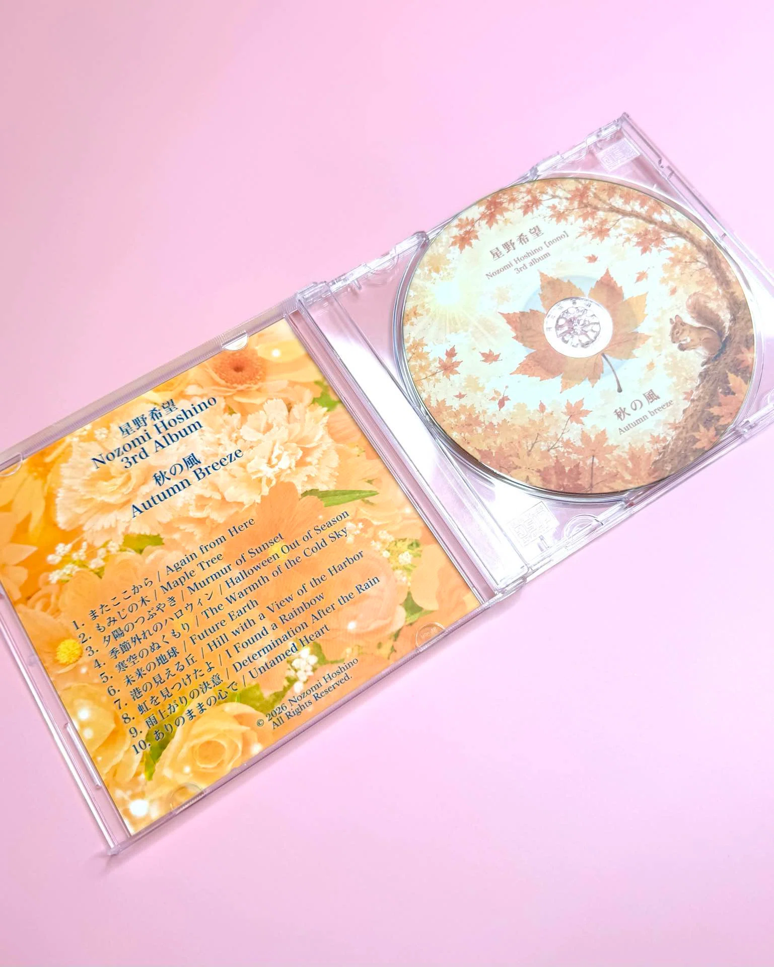 The CDs for the 3rd album 'Autumn Breeze' are finished!｜星野希望