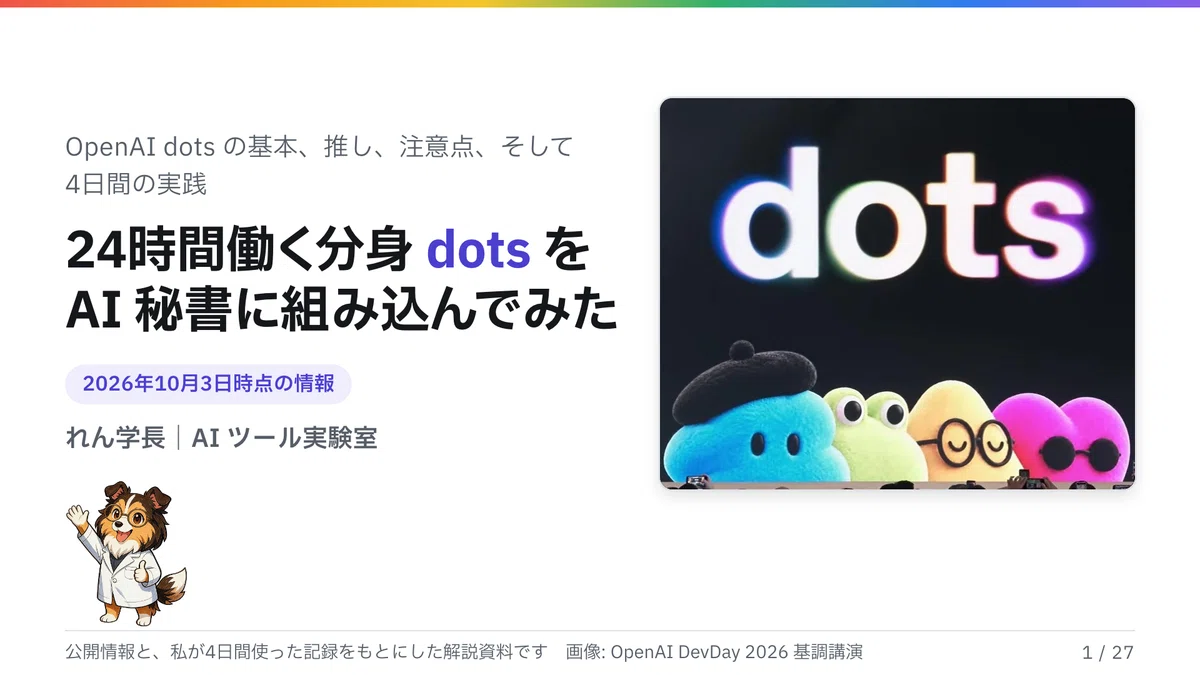 [Effective for Piles of Chores] 'dots' as an AI Secretary is Truly ...
