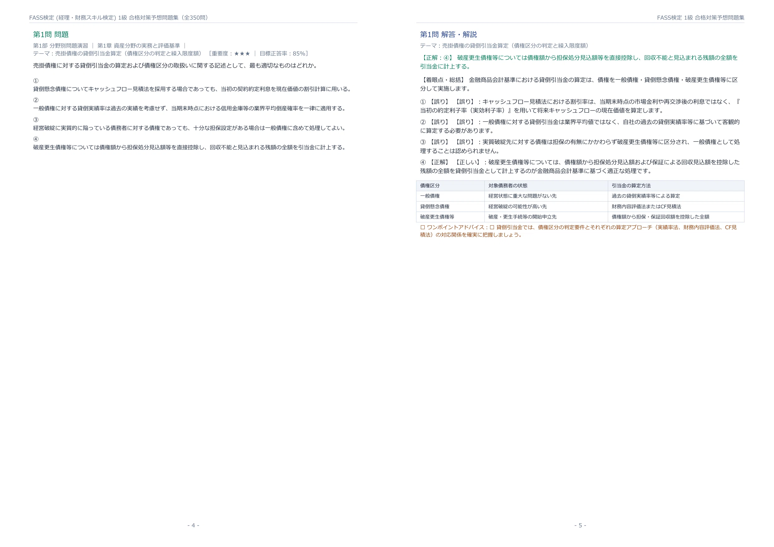 2026年最新版】FASS検定 (経理・財務スキル検定) 1級 試験対策問題集