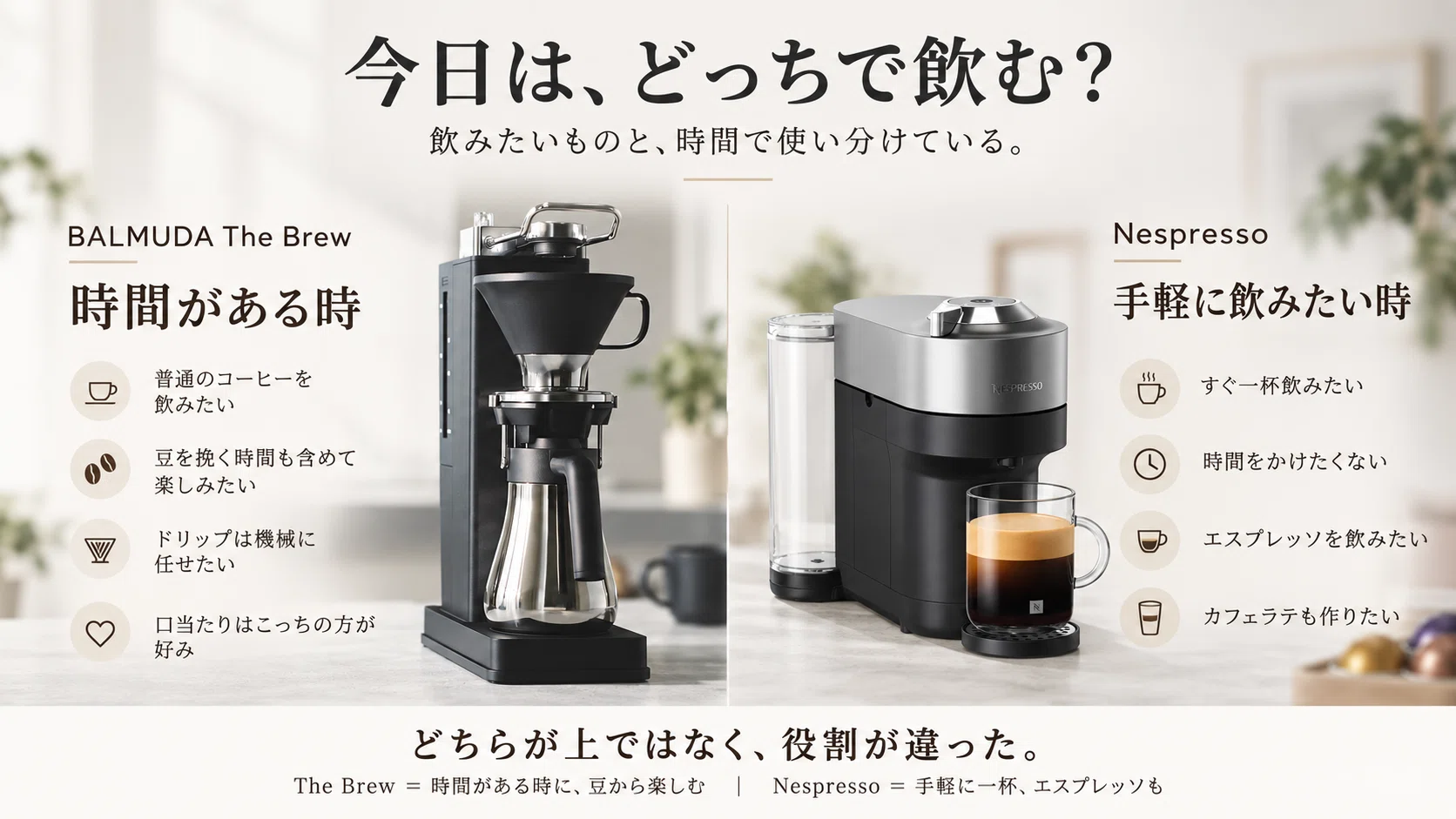 BALMUDA The Brewを約5年使って分かった。Nespressoがあっても手放さ