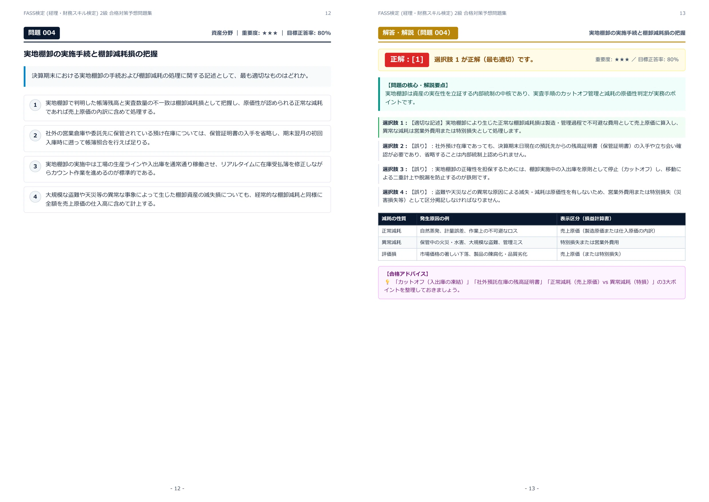 2026年最新版】FASS検定 (経理・財務スキル検定) 2級 試験対策問題集
