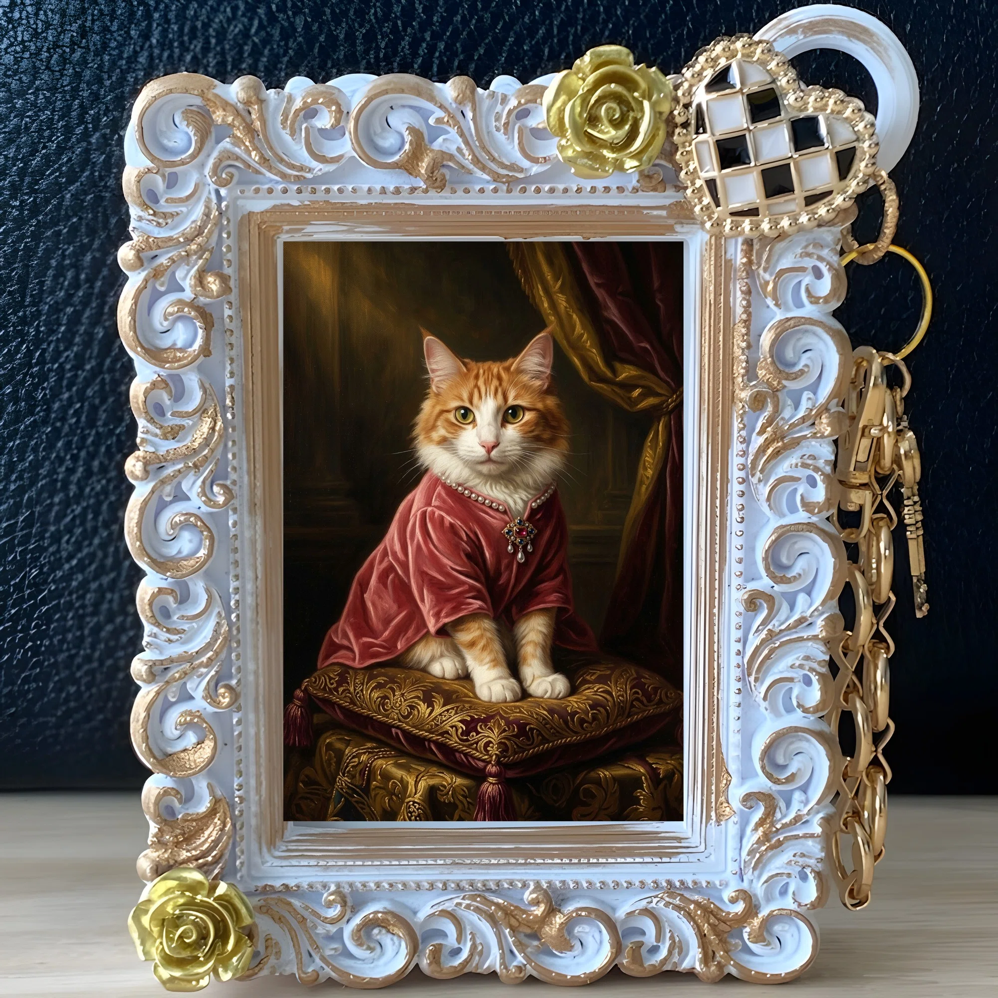 A Maine Coon Renaissance portrait bag charm is now available!｜うちの子ルネサンス ...
