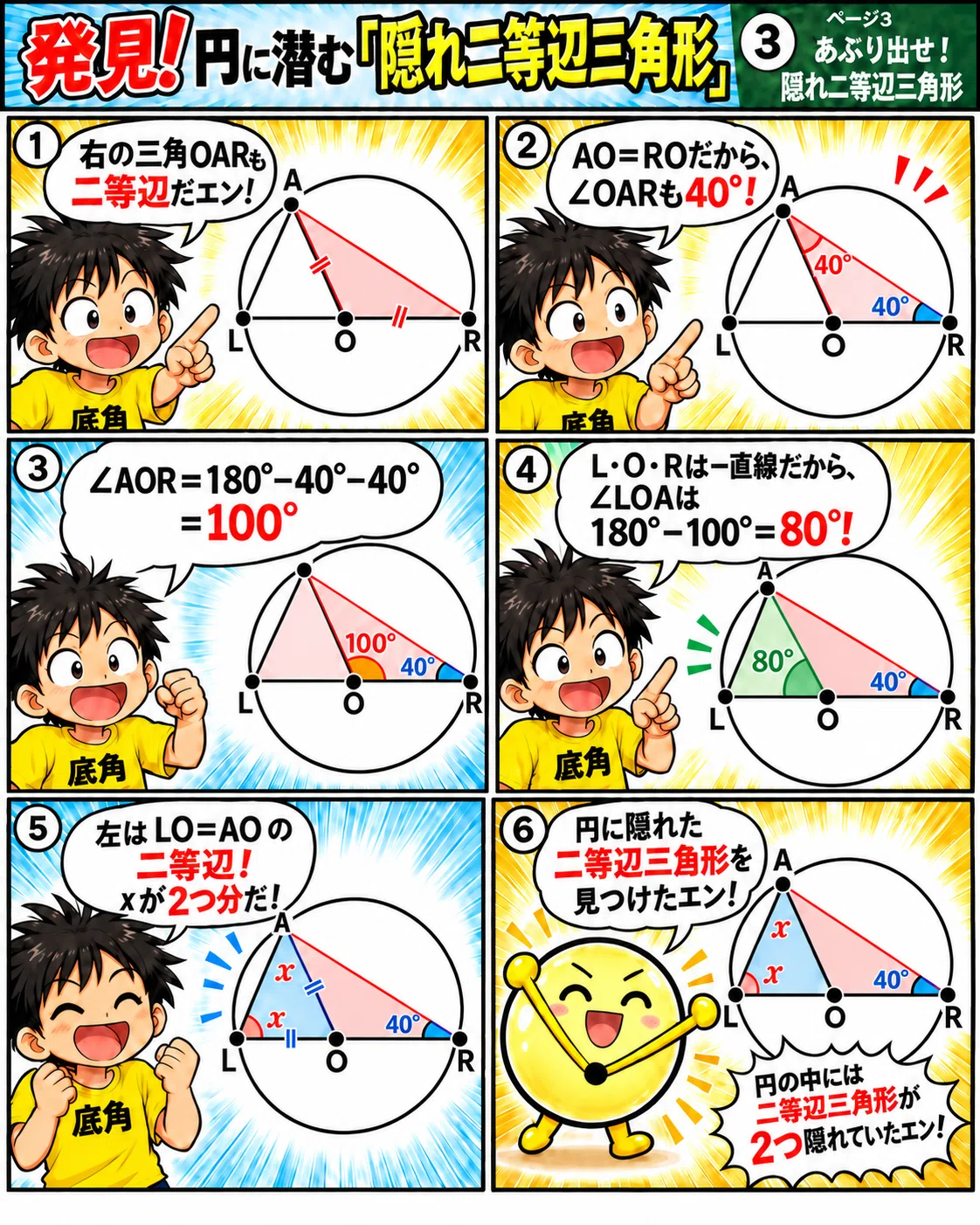 [Math] When a straight line appears in a circle, look for an 