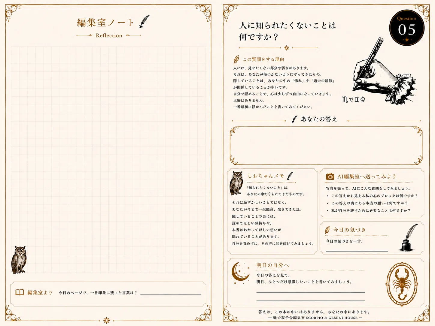 THE 100 QUESTIONS #005｜蠍で双子