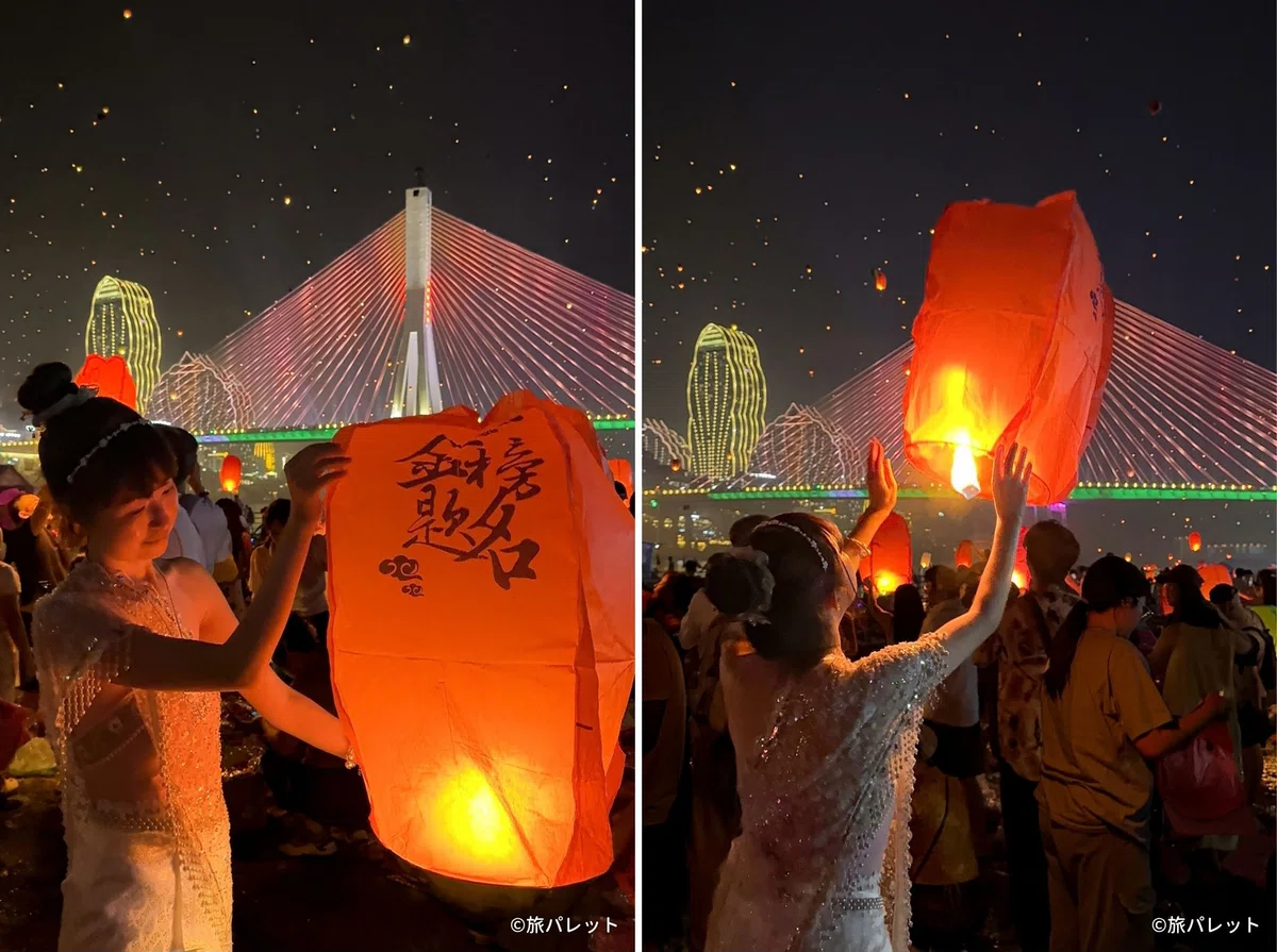 中国・西双版納 ランタン祭り
