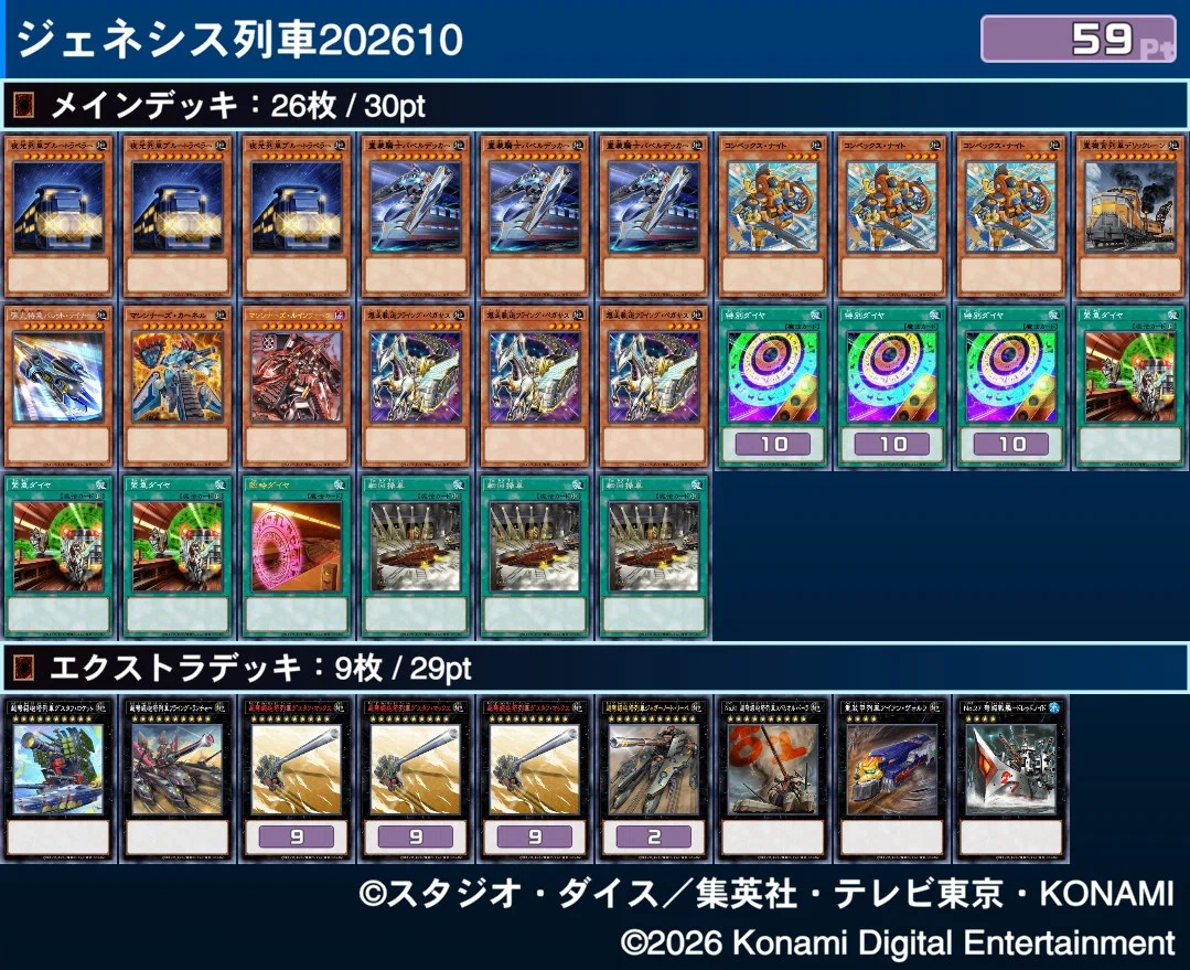 遊戯王GENESYS（ジェネシス）初のカードプール拡大！2026/10/1からの