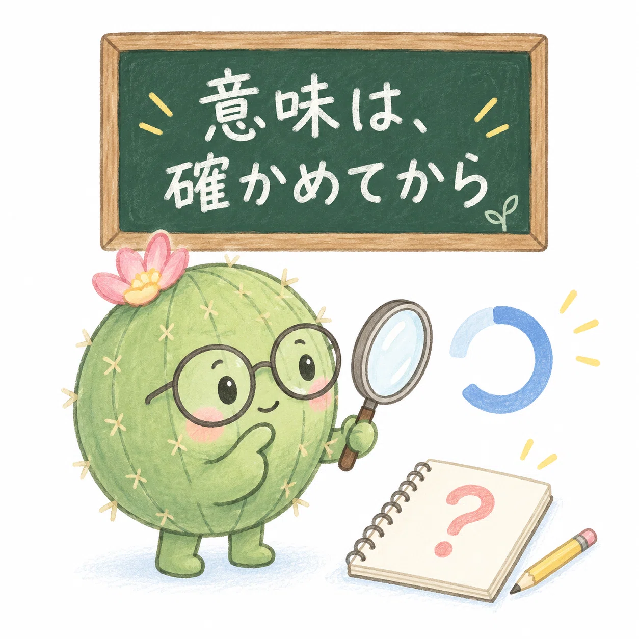 見えた表示と確かめた操作を分けて考えるサボテン先生