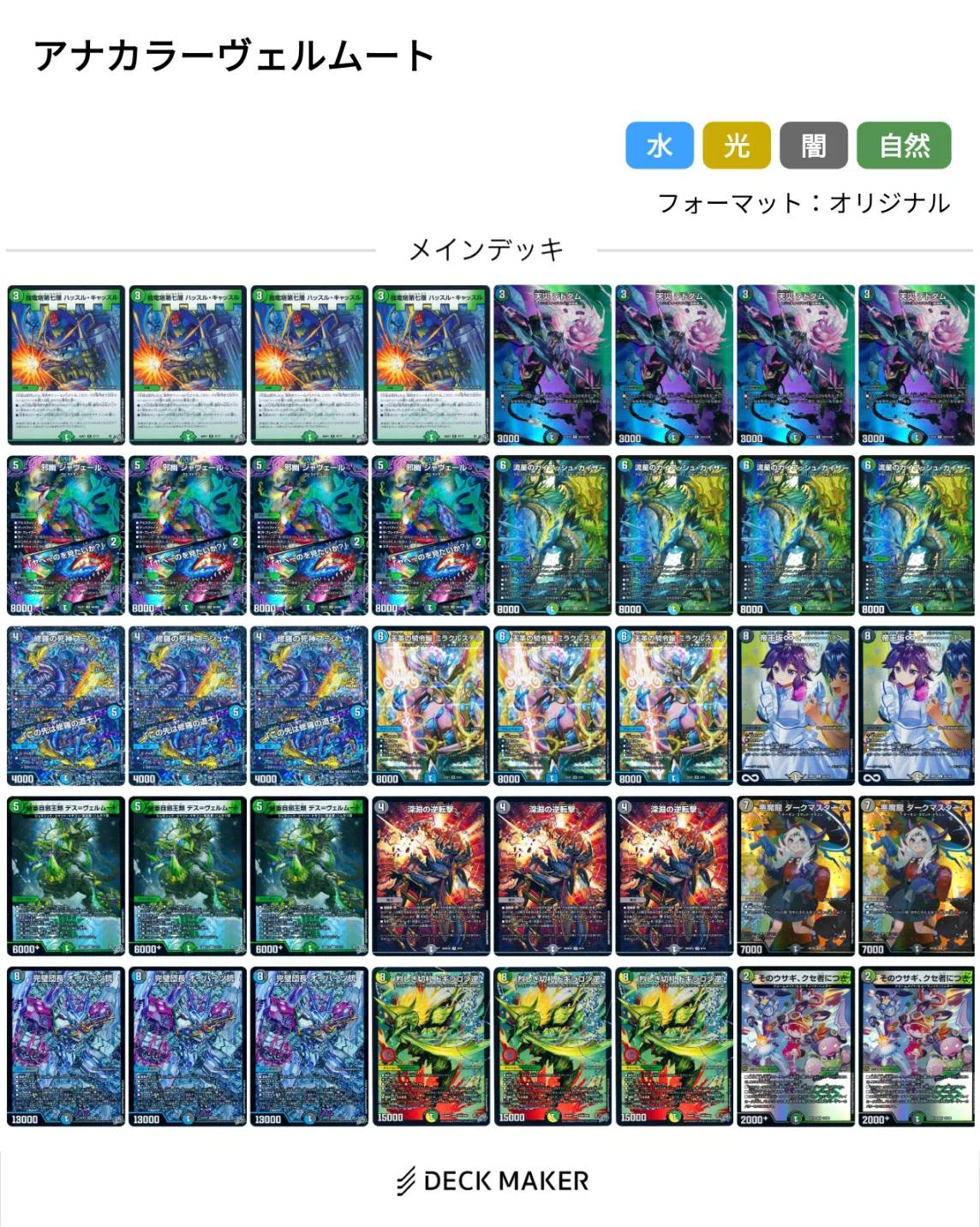 様子のおかしいアナカラージャヴェールのすゝめ｜デュエマサークル@GU