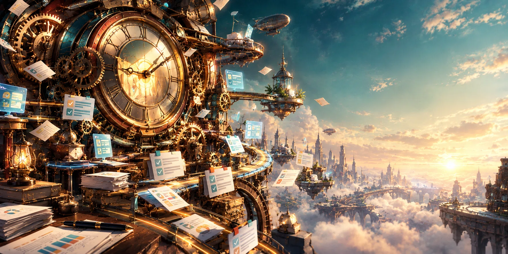 AI Illustration: Tasks with Approaching Deadlines x Steampunk｜デジさしみ ...