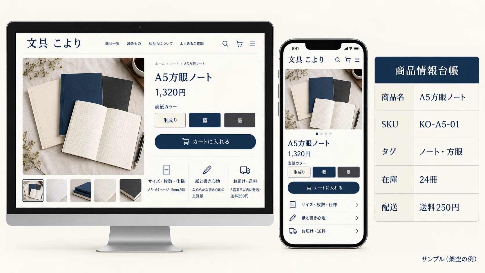Shopify商品説明文の書き方は？ノート・便箋の店が埋める8項目と例文
