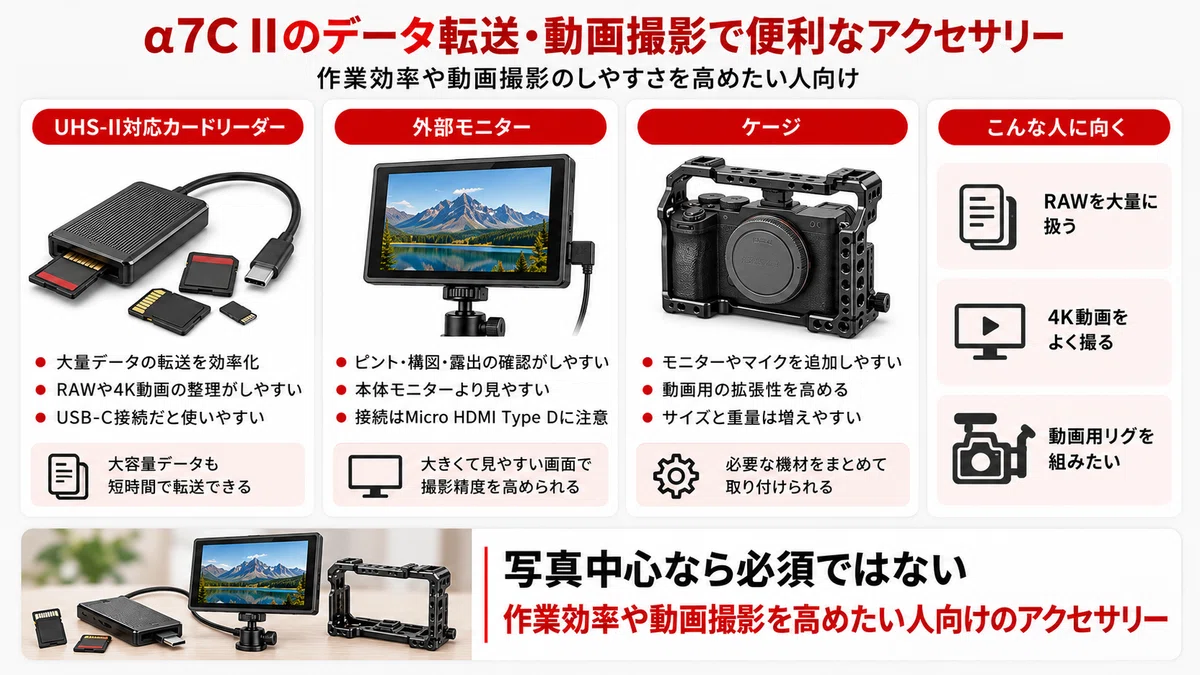 SONY】α7C II アクセサリーおすすめ｜一緒に買うもの・必要なものを