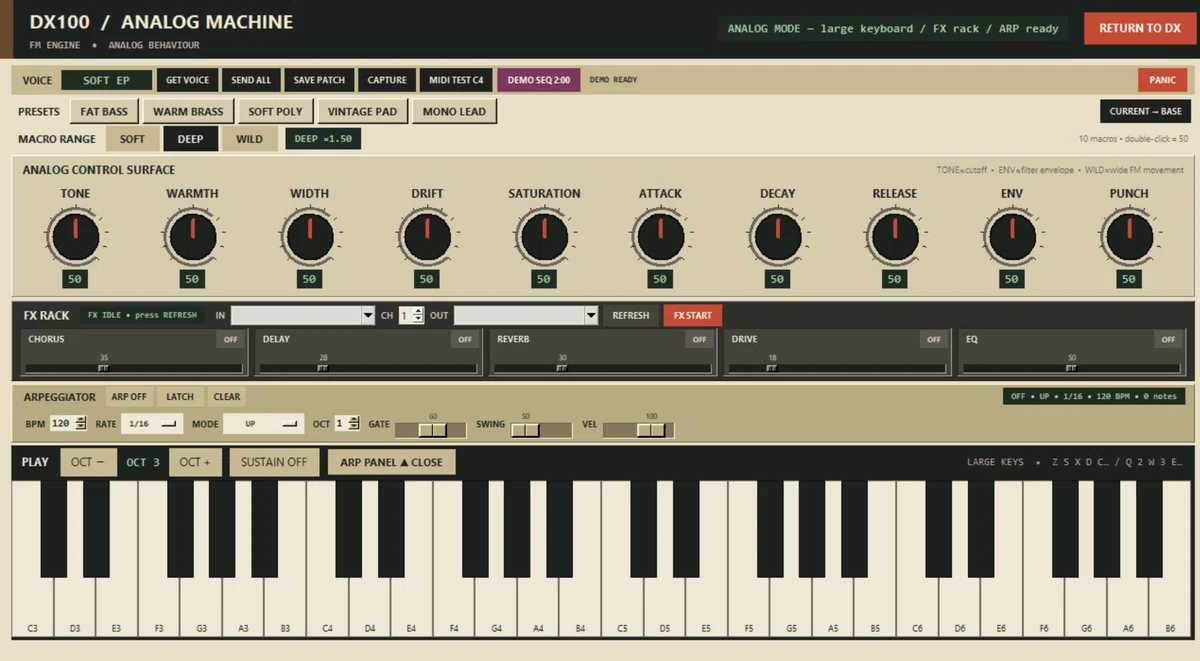 I created an editor that lets you control the YAMAHA DX100 like a ...