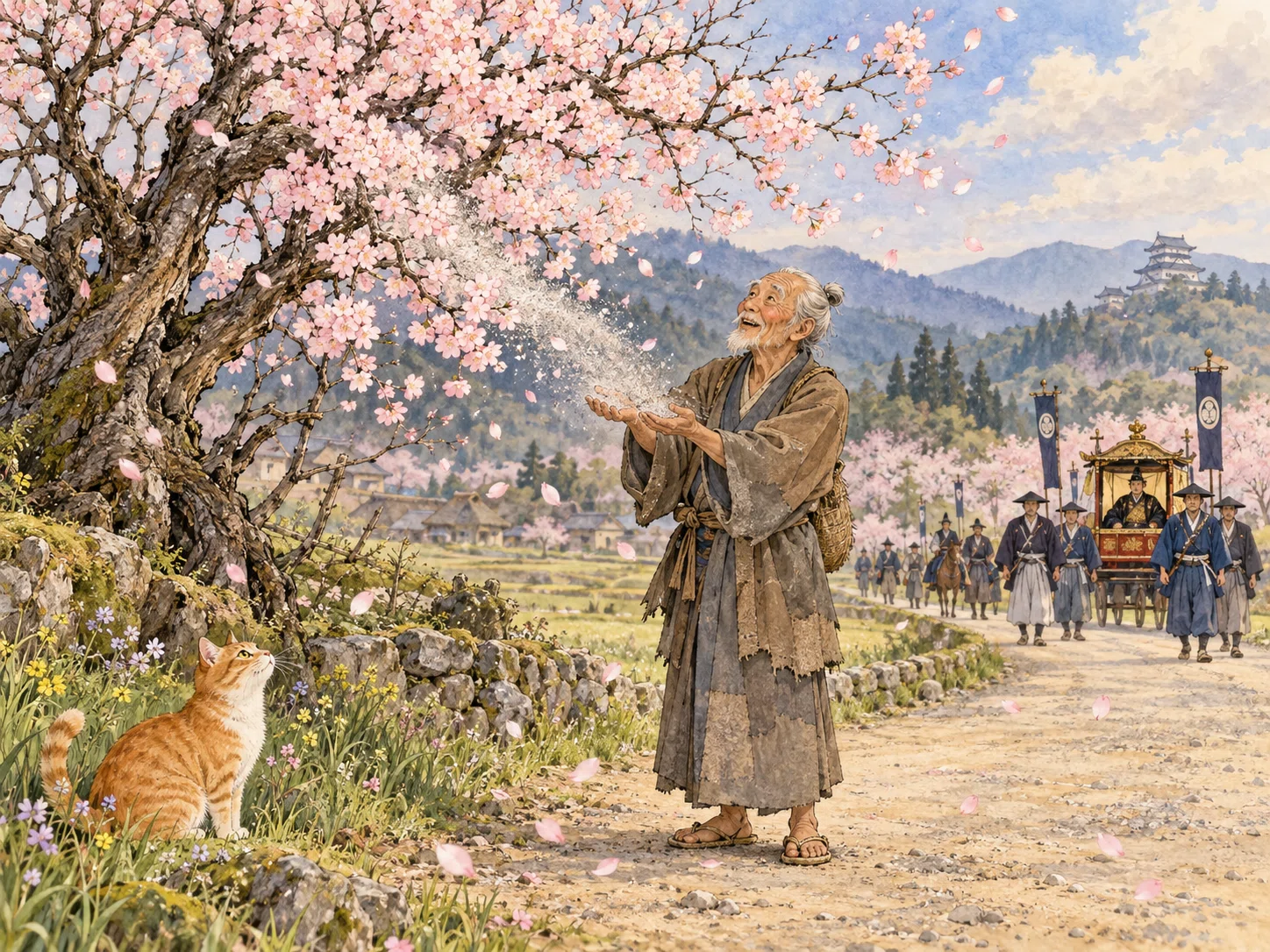 The Old Man Who Scattered Ashes (Hanasaka Jiisan - Japanese Folktale ...