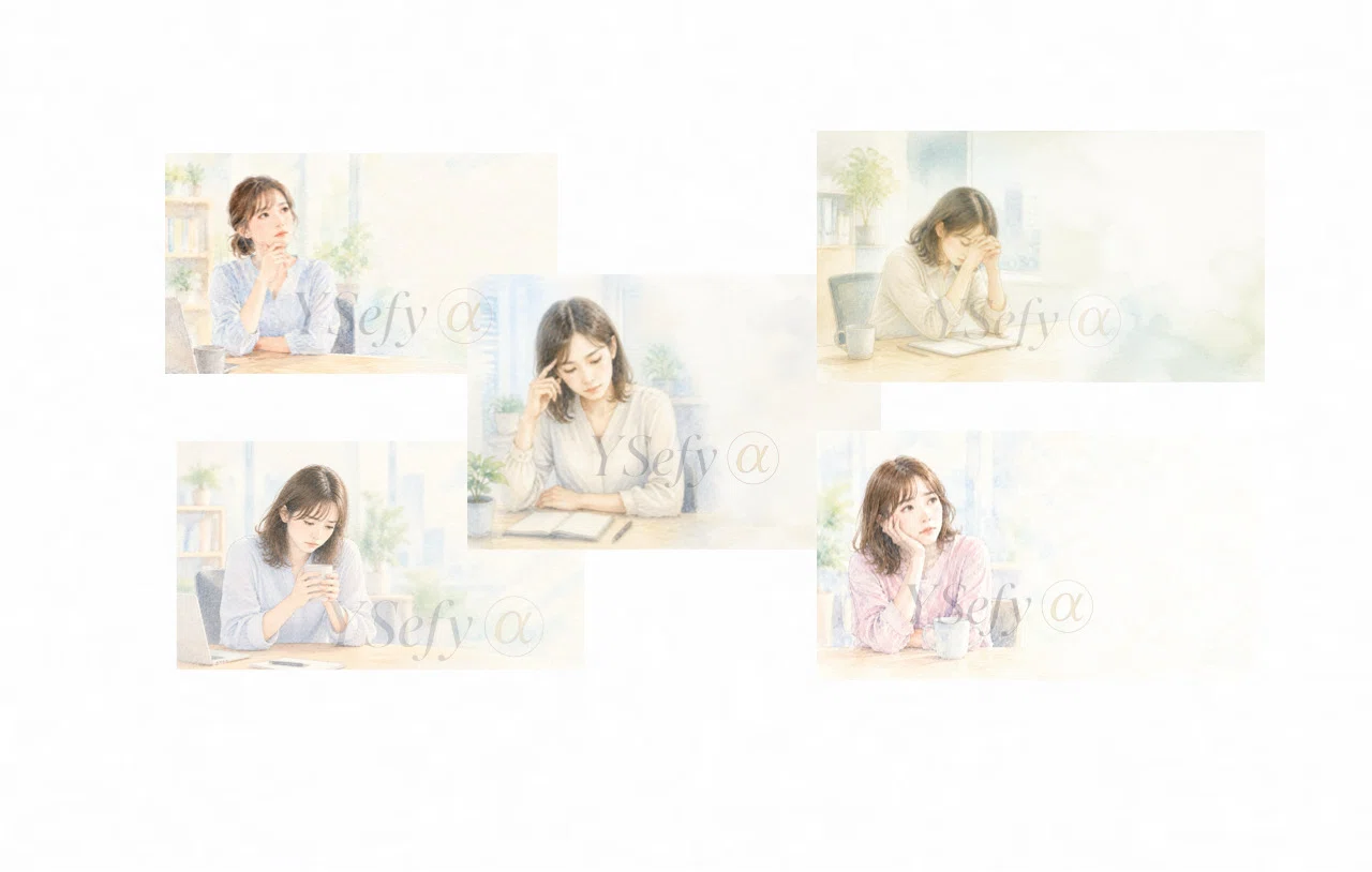 [With space for text] Set of 5 watercolor illustrations of women in ...