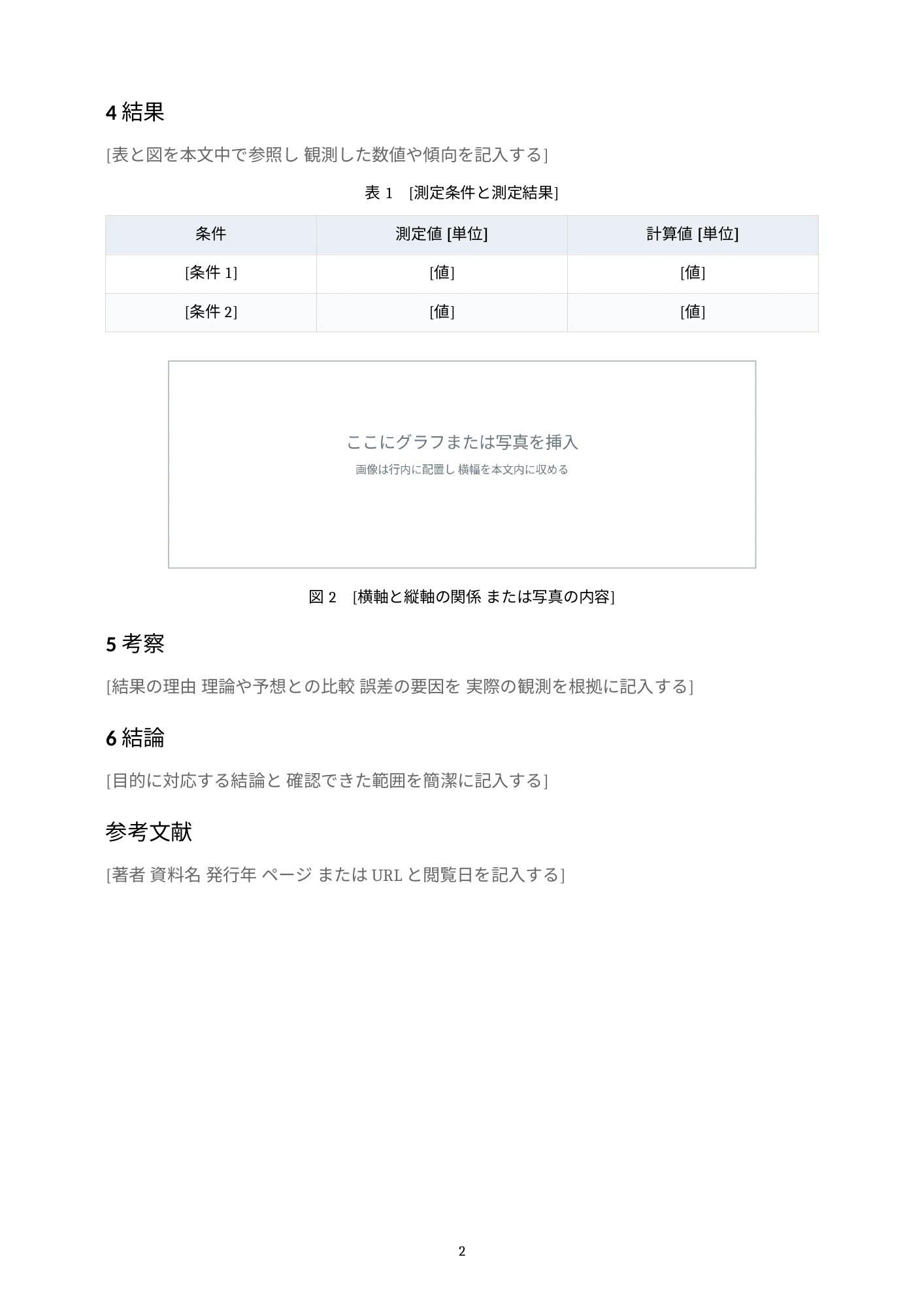 [100 JPY] Word Template for Lab Reports | Includes Guide for Figure ...