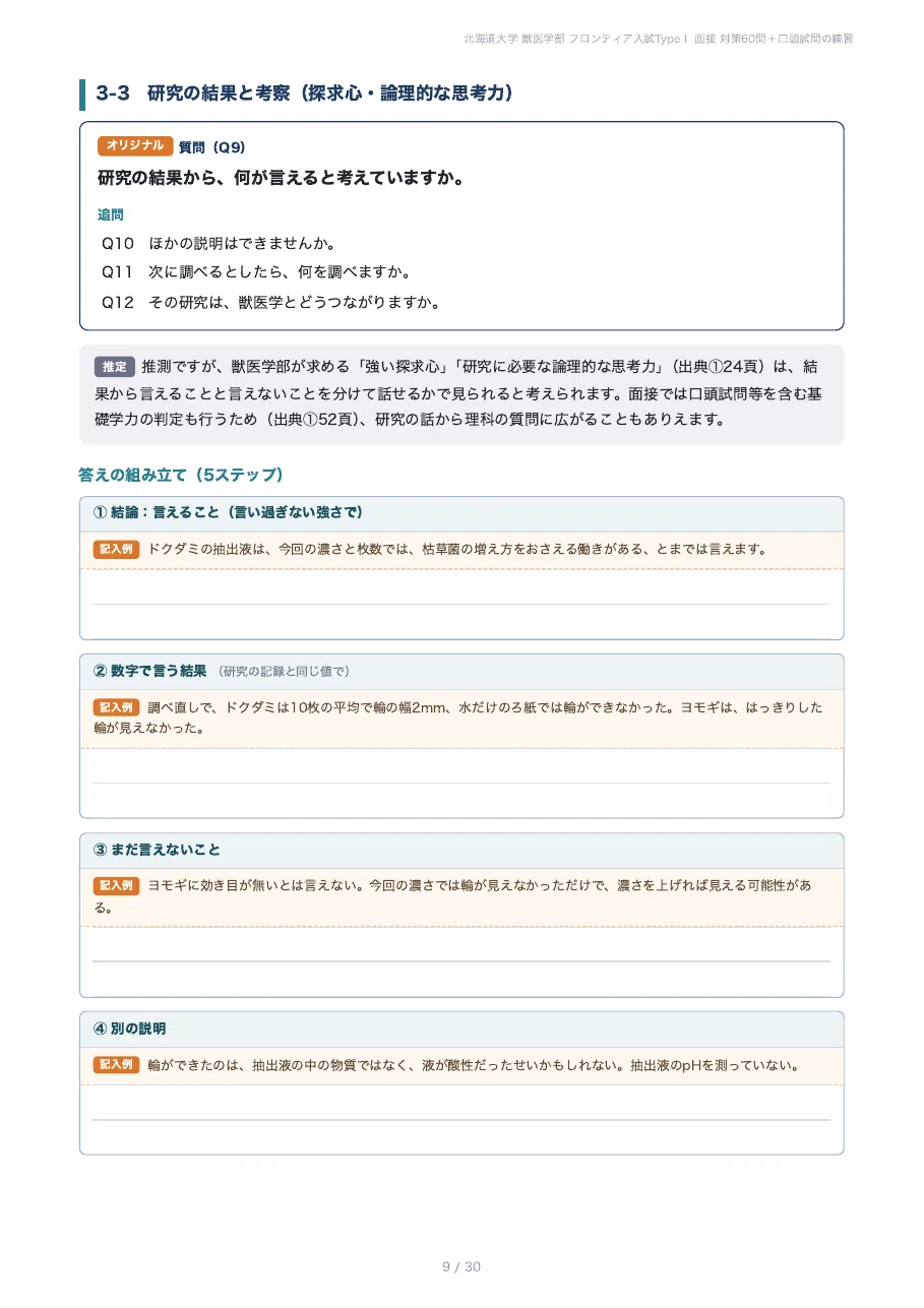 [AY2027] Hokkaido University School of Veterinary Medicine Frontier ...