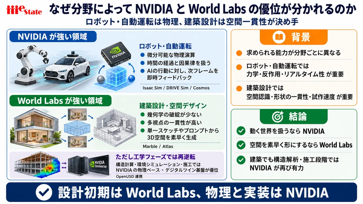 World Labs excels in architectural design, while NVIDIA leads in ...