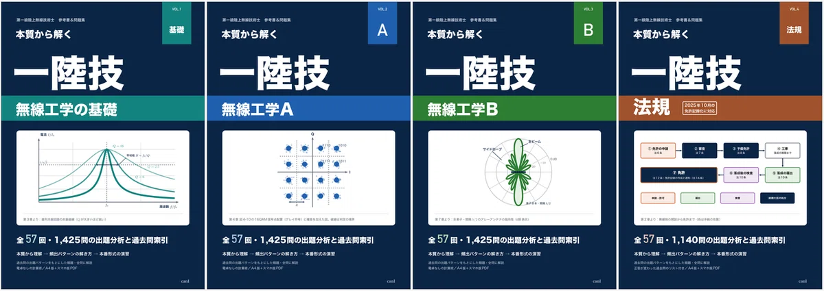 [First-Class Technical Radio Operator] 4-Book Set Reference & Problem ...