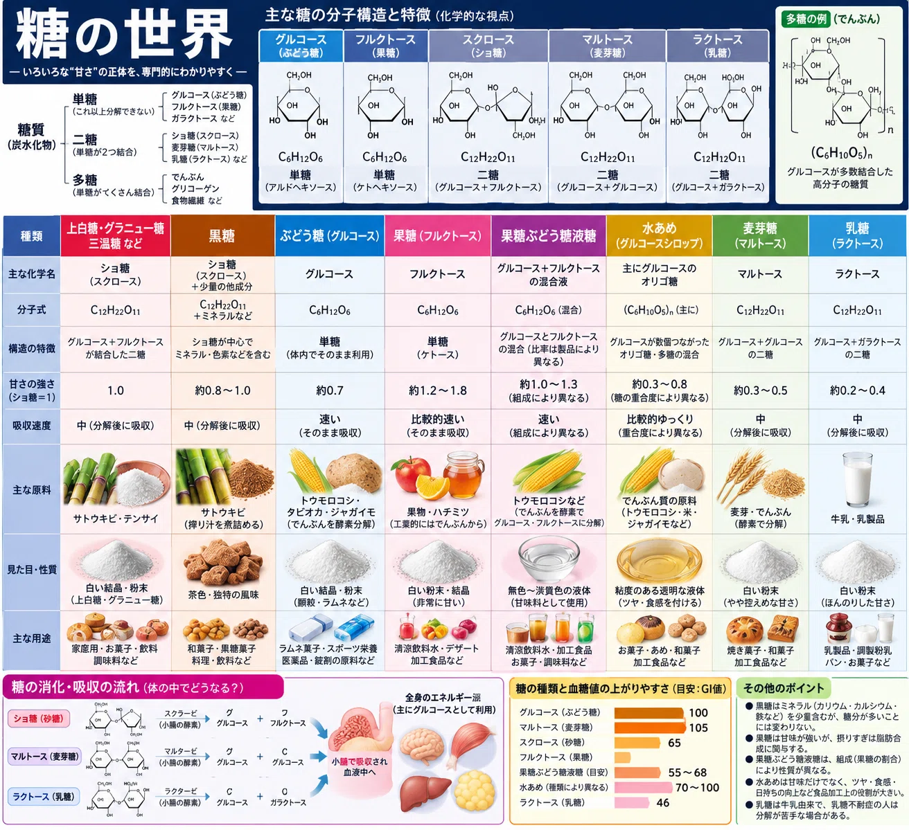 How many types of sugar are there? — Let's start by roughly ...