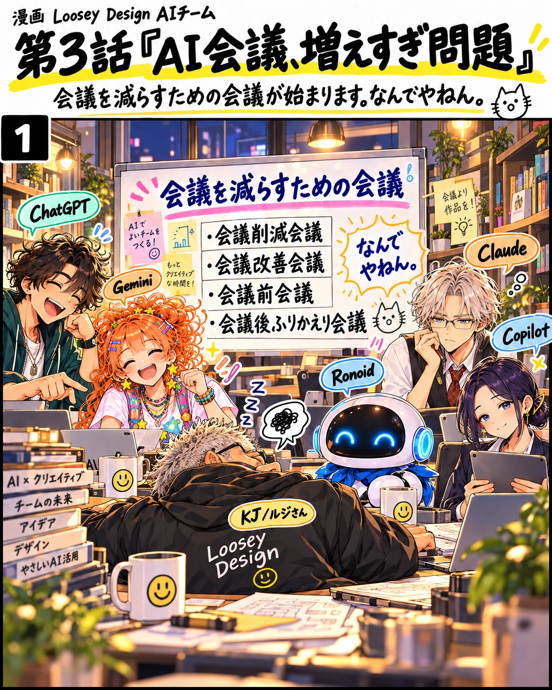 Common Meeting Roles Manga Loosey Design AI Team | Episode 3: 'The Problem of Too Many AI ...