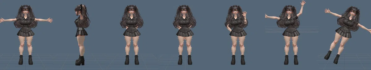 混合順 Charakuru:Tripo 部件分类、朝向修正与 VRM 动作
