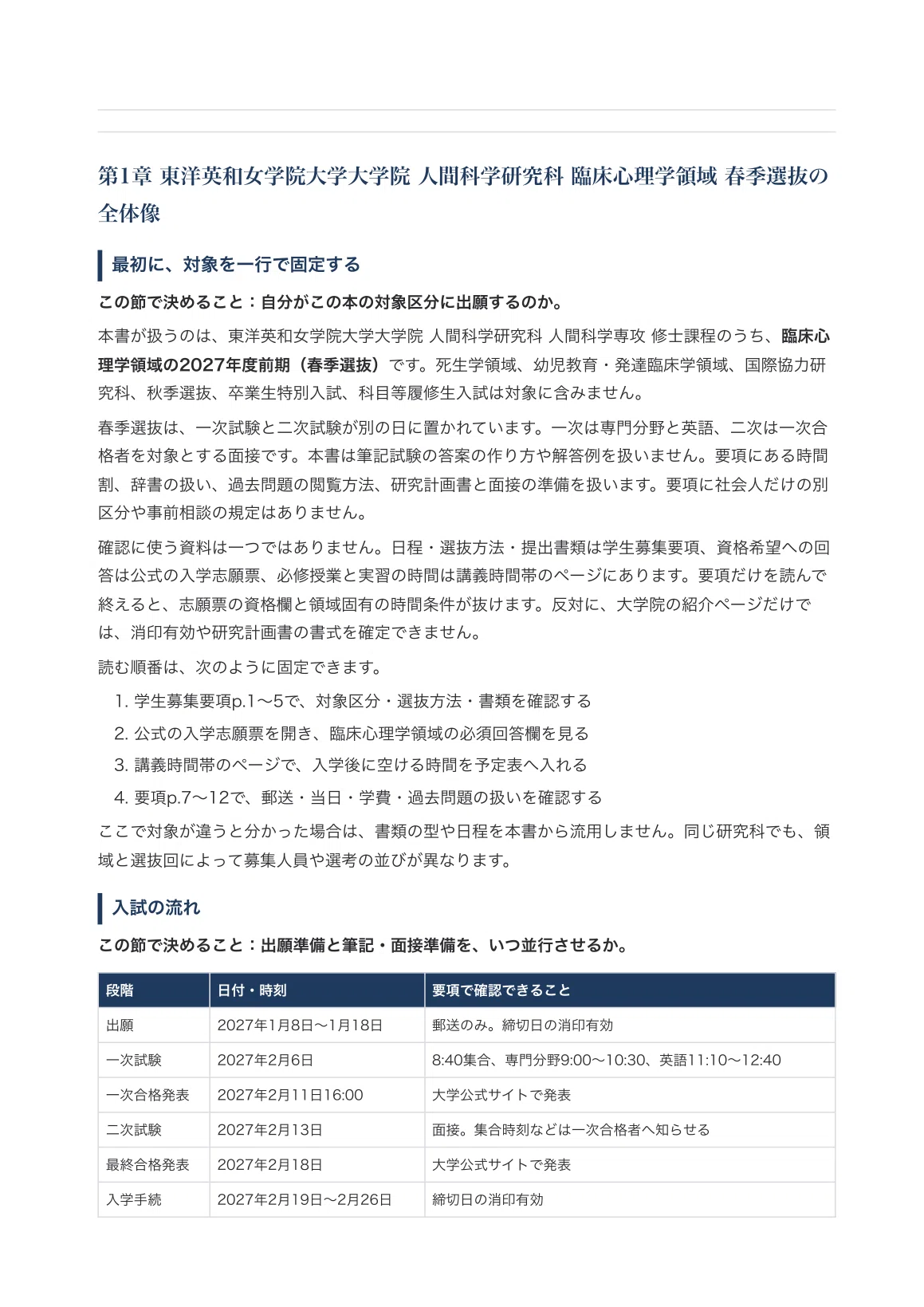 [Toyo Eiwa University Graduate School of Human Sciences] Clinical ...