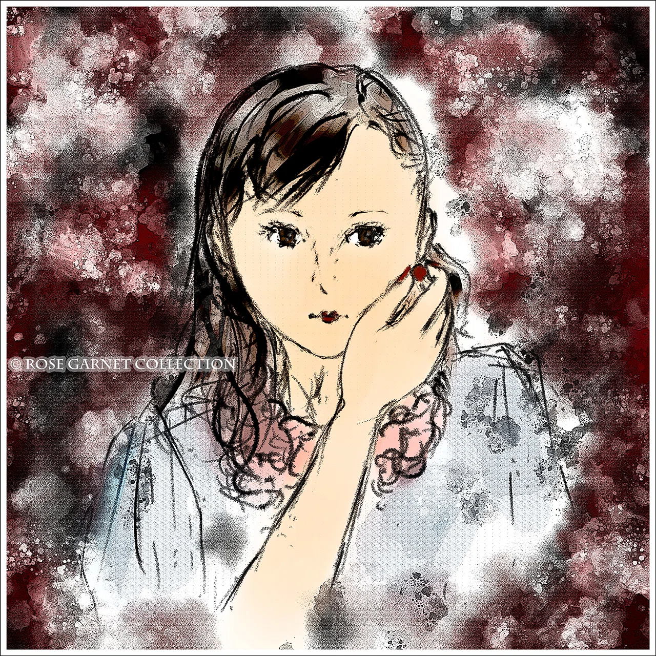 my illustration：今夜はここまでか🌹｜Rose Garnet