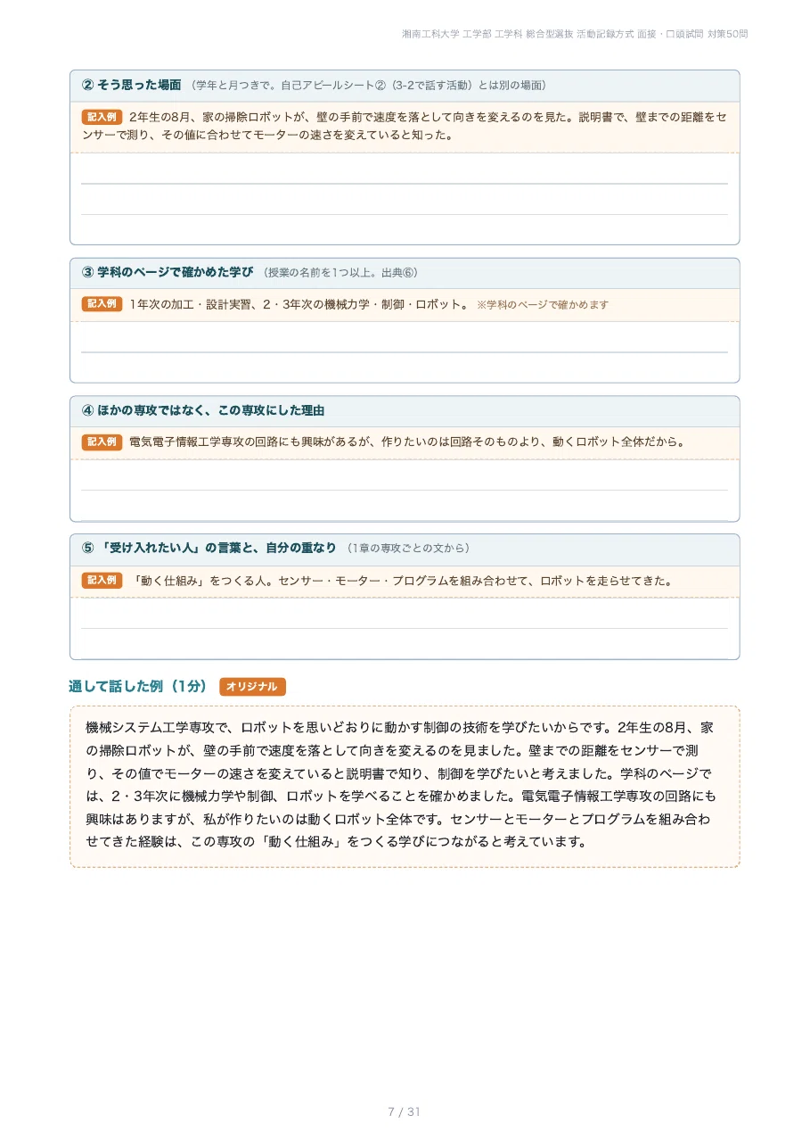 [Shonan Institute of Technology, Faculty of Engineering] Prepare for ...