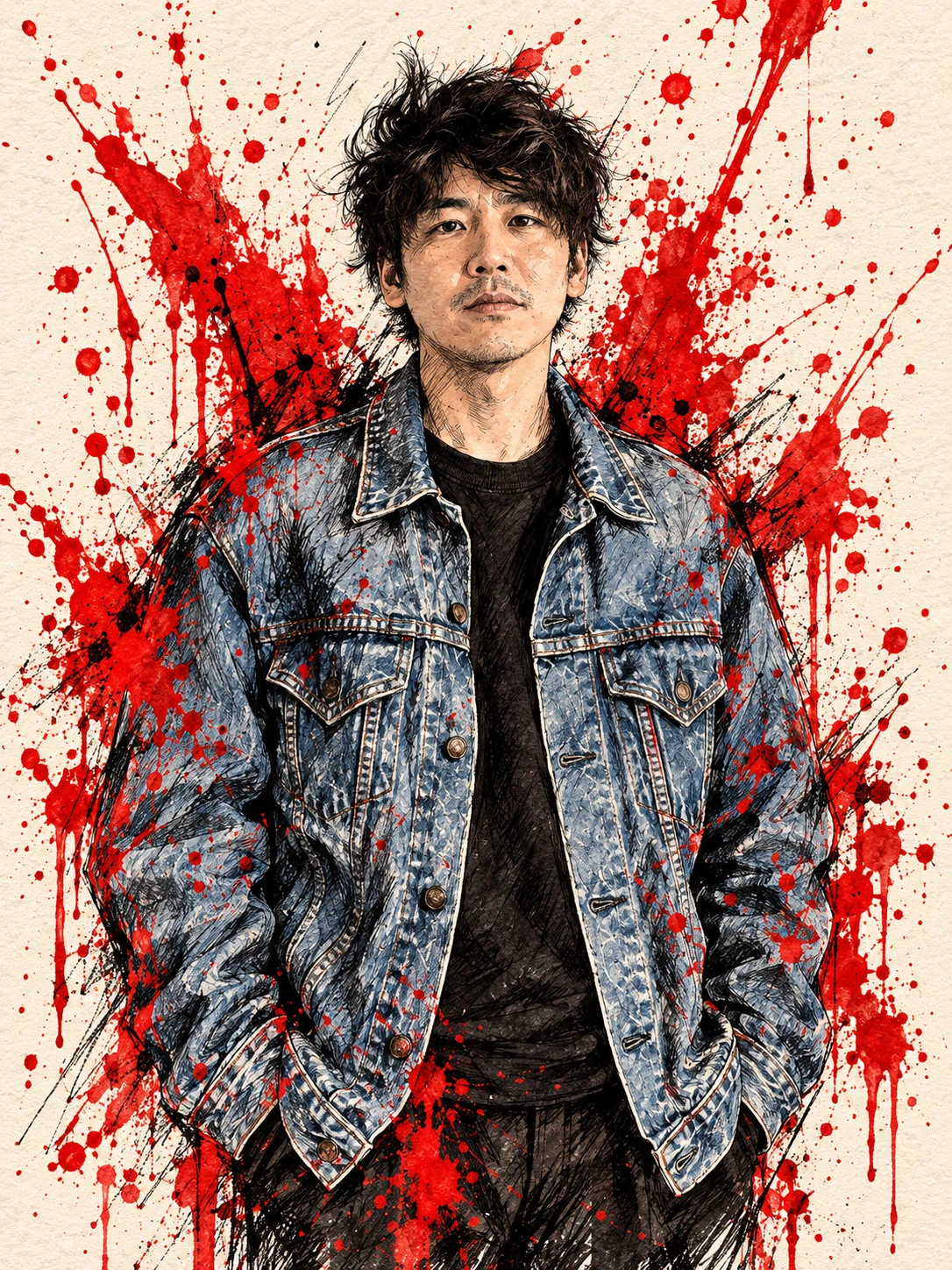 Setting Prompt Image Ink Drawing × Pen Drawing × Watercolor × Splatter Prompt|カワルエ