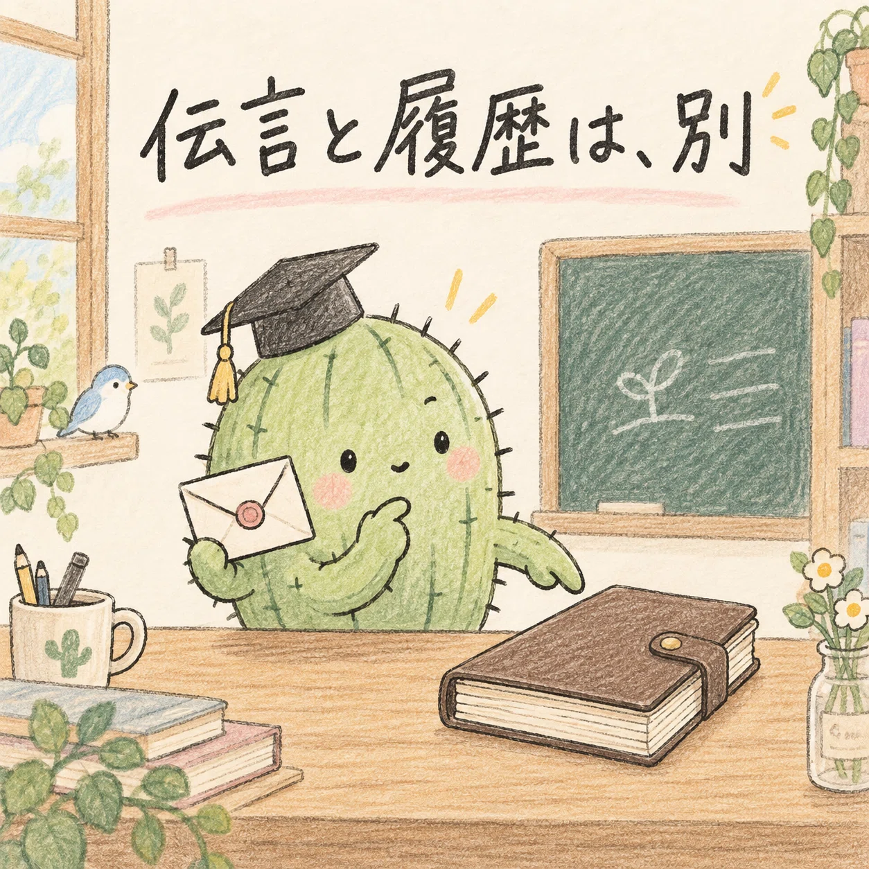 伝言の封筒と、会話のノートは別