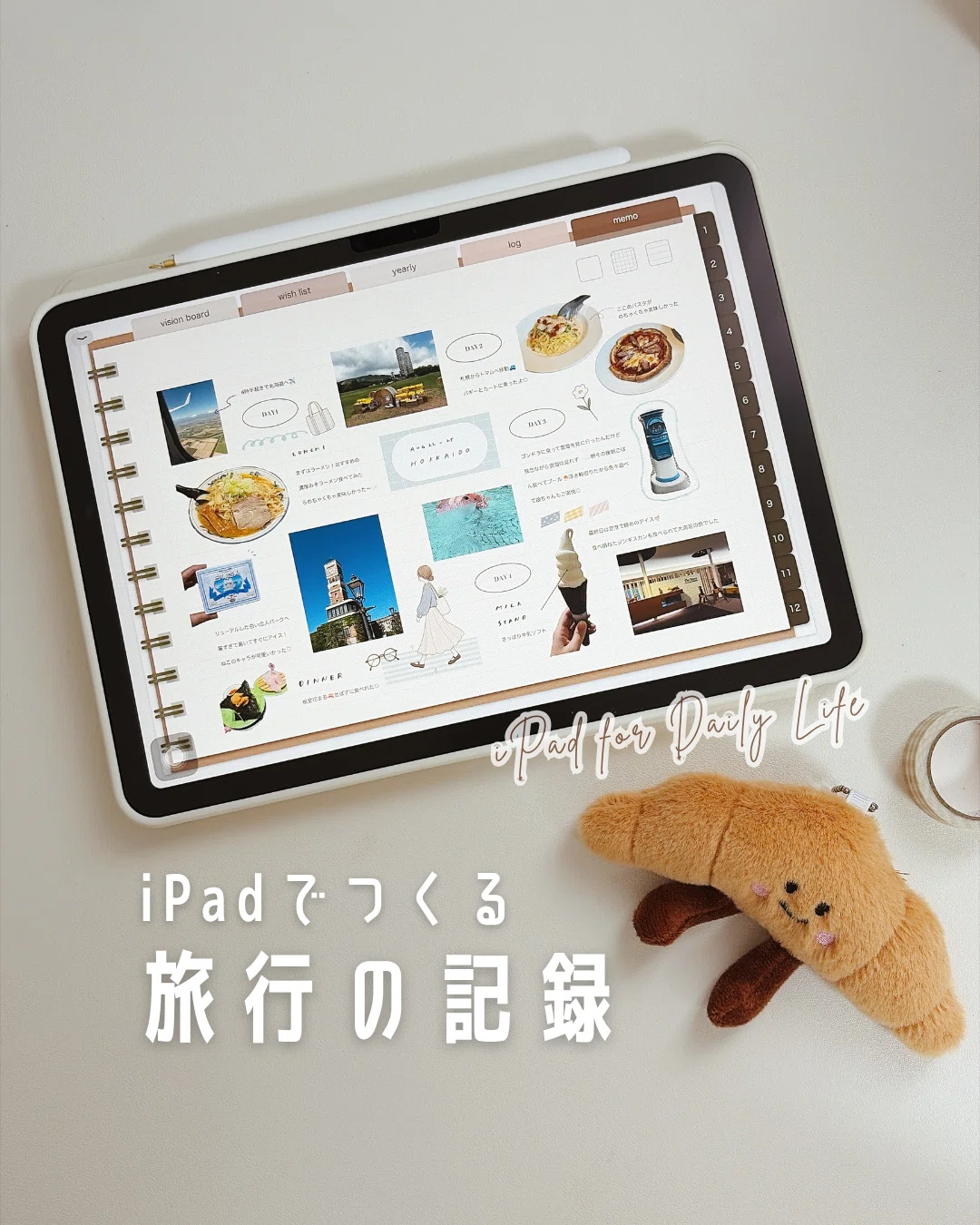 Memories of your trip in Goodnotes. How I organize my travel journal｜ちゃこぽ