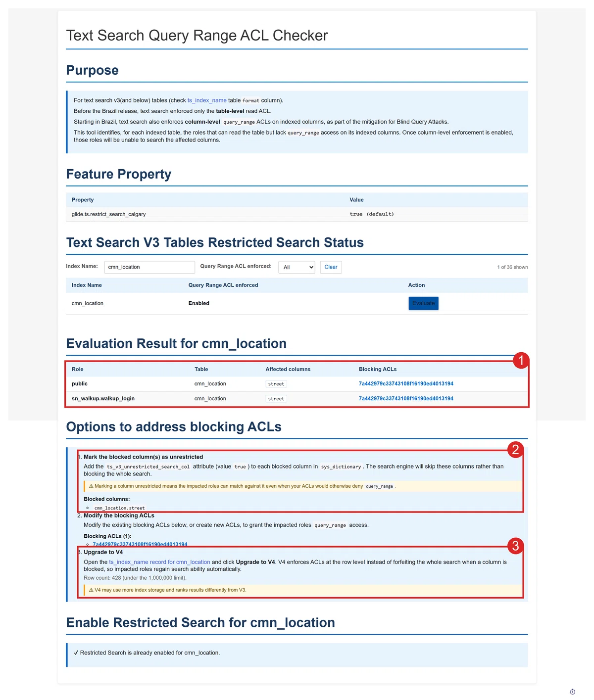 [Brazil Investigation] Column-level query_range ACL and Full-Text ...