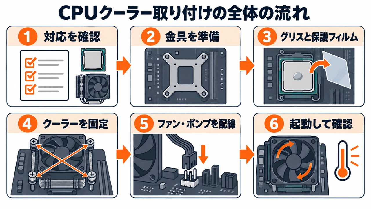 CPUクーラーの取り付け方 Intel LGA1851・AMD AM5の金具から空冷・簡易